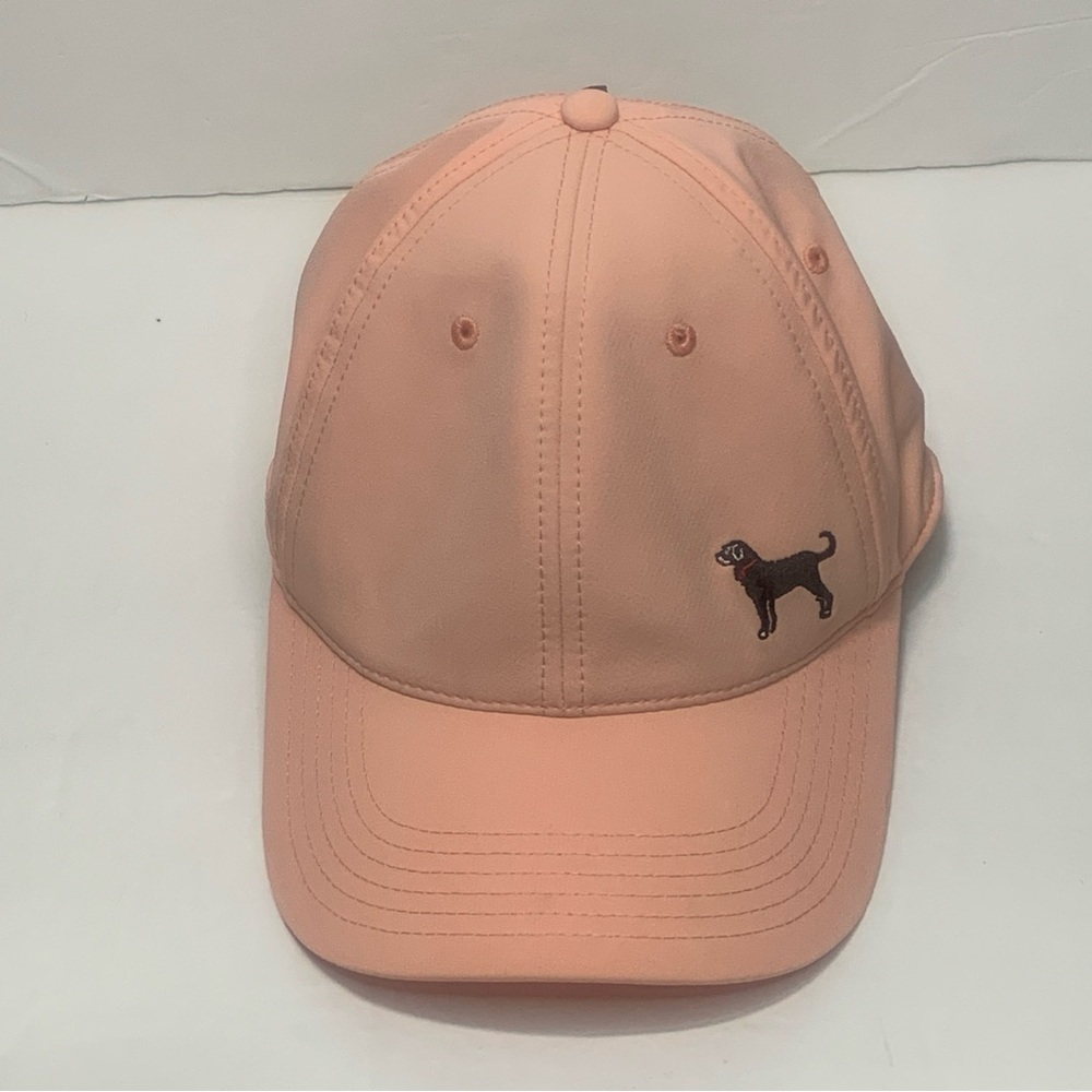 The Black Dog Baseball Hat Cap Embroidered Adjustable Adult Peach Cream NWT